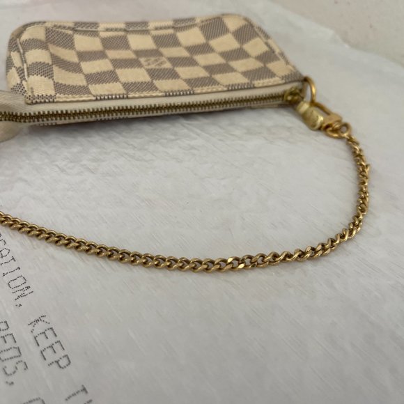 LOUIS VUITTON Damier Azur Mini Pochette Accessoires White - Picture 13 of 15